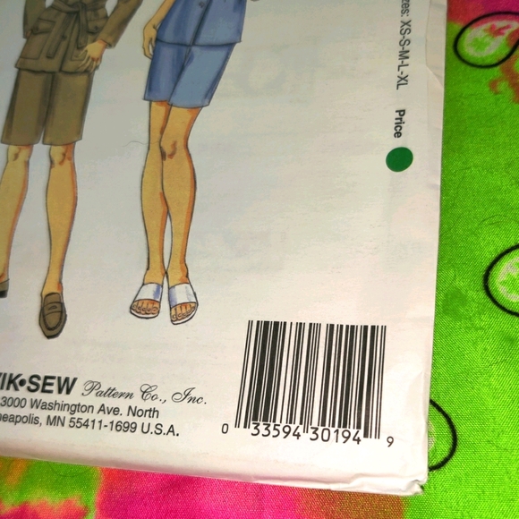 🗺️ New unopened Kwik Sew Modern Pattern #3019 Sealed Uncut Safari Jacket Shorts - Picture 3 of 8